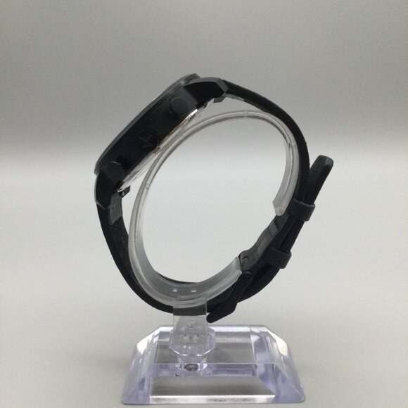 MVMT Chronograph Watch Men 45mm Ink Black Date 50M Leather Band New Battery - Picture 3 of 16